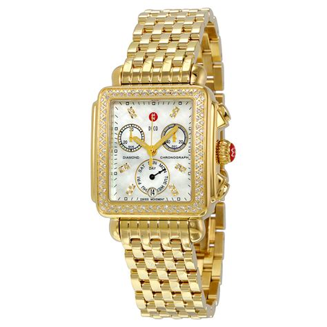 gold michele watch replica
